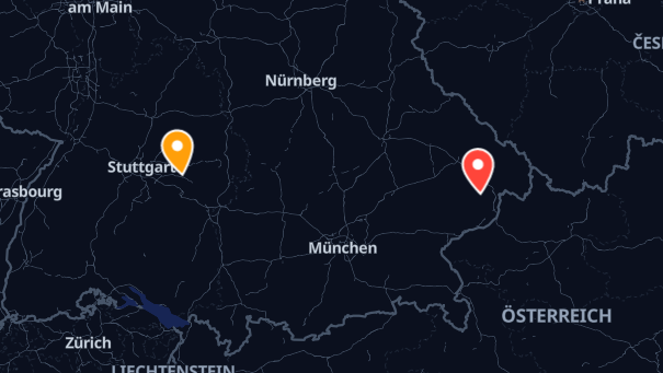 Map of company locations