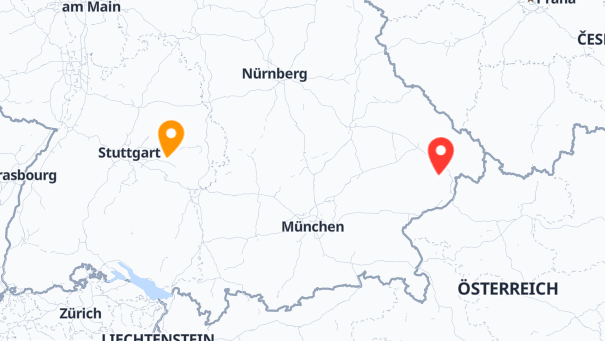 Map of company locations