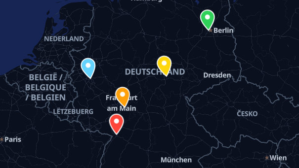 Map of company locations