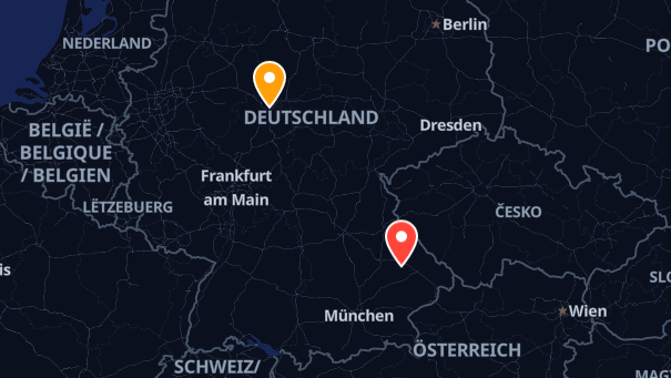 Map of company locations