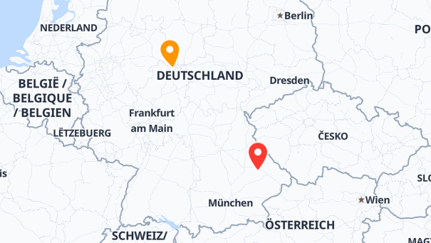 Map of company locations