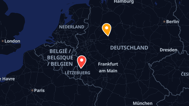 Map of company locations