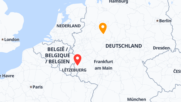 Map of company locations