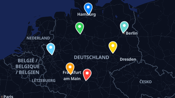 Map of company locations