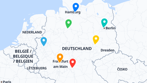 Map of company locations