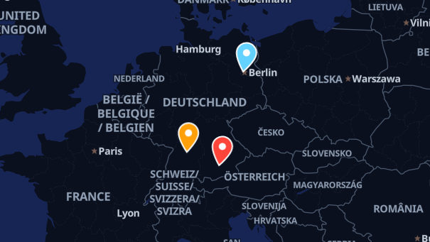 Map of company locations