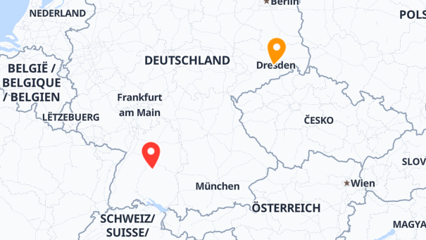 Map of company locations