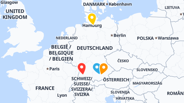 Map of company locations