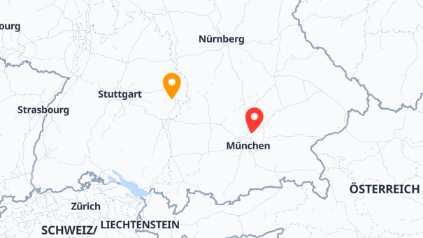 Map of company locations