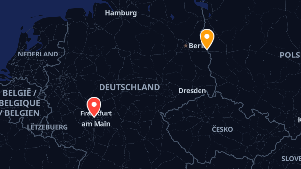 Map of company locations
