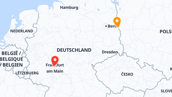 Map of company locations