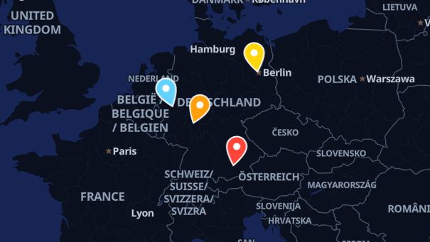 Map of company locations