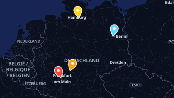 Map of company locations
