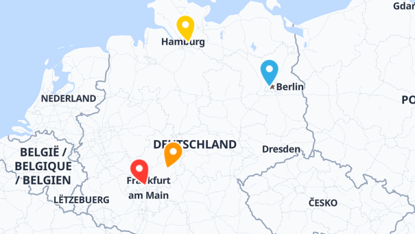 Map of company locations