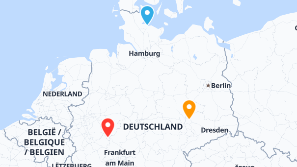 Map of company locations