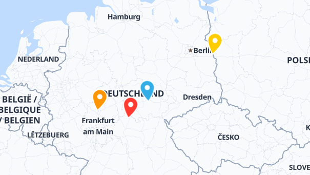 Map of company locations