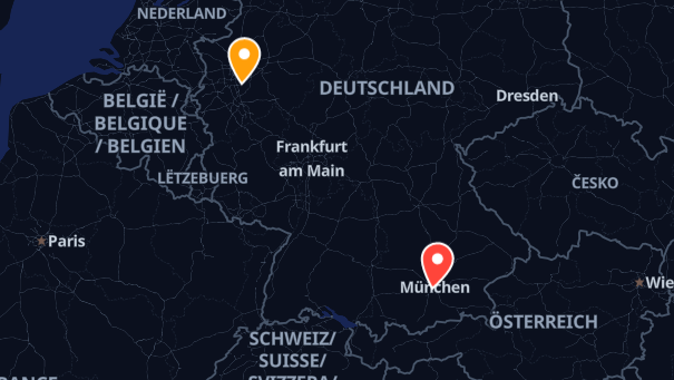 Map of company locations
