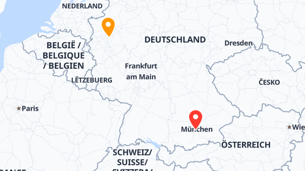 Map of company locations