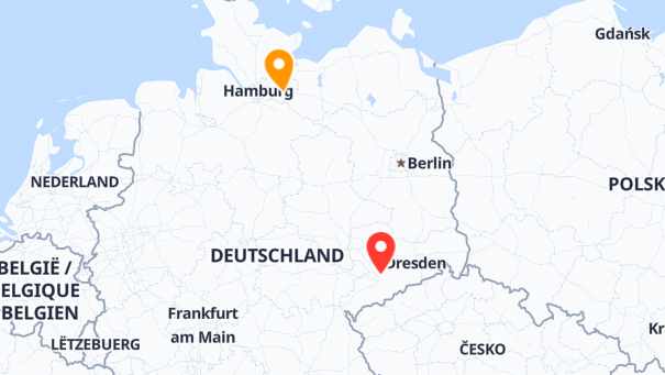 Map of company locations