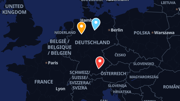 Map of company locations