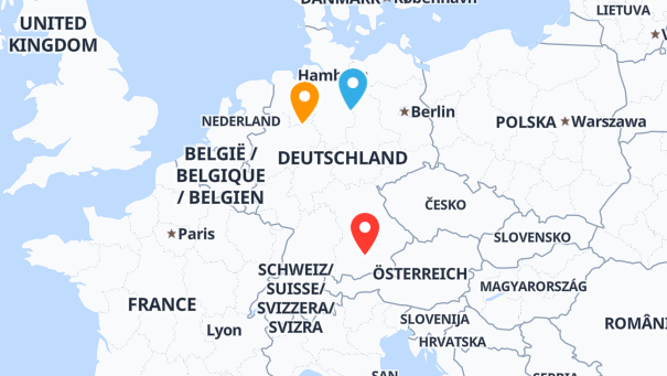 Map of company locations