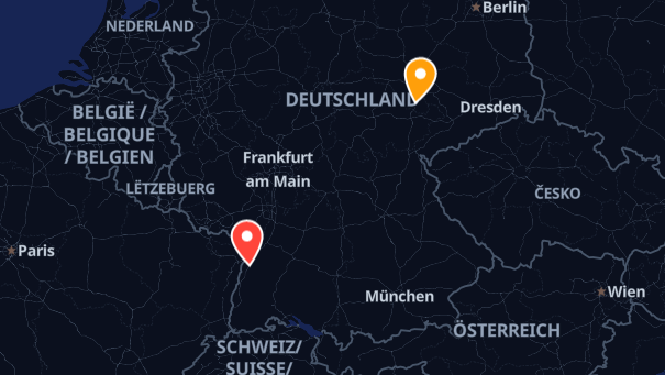 Map of company locations