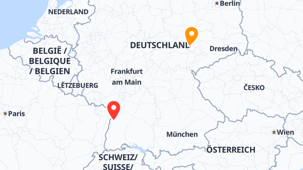 Map of company locations