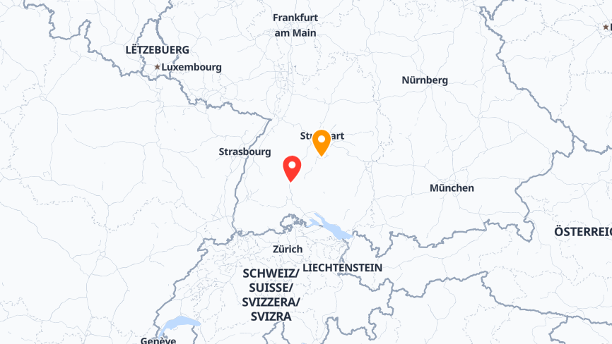 Map of the locations of It.conex Gmbh