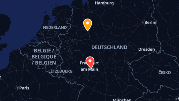 Map of company locations