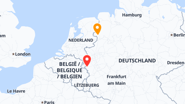 Map of company locations