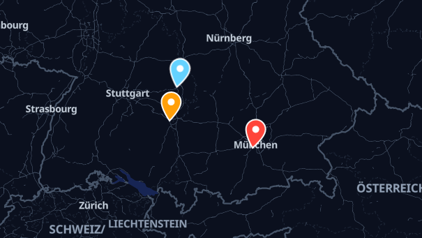 Map of company locations
