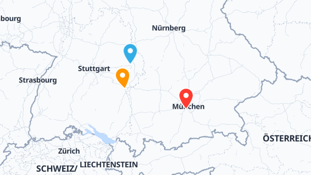 Map of company locations