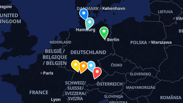 Map of company locations