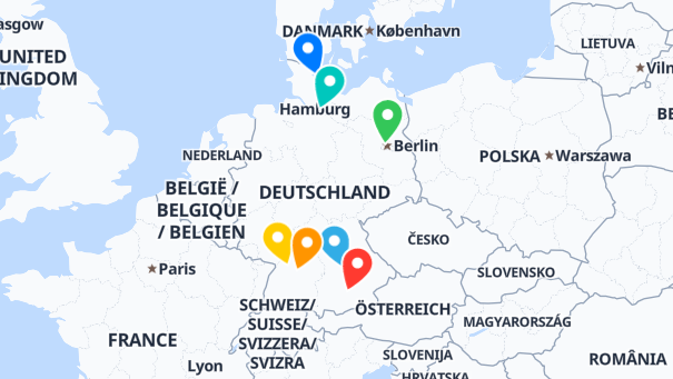 Map of company locations