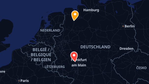 Map of company locations