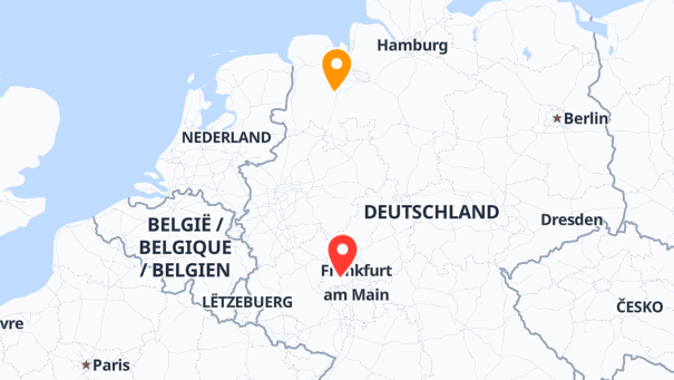 Map of company locations