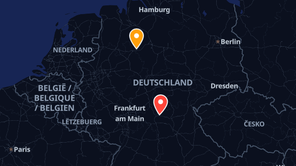 Map of company locations
