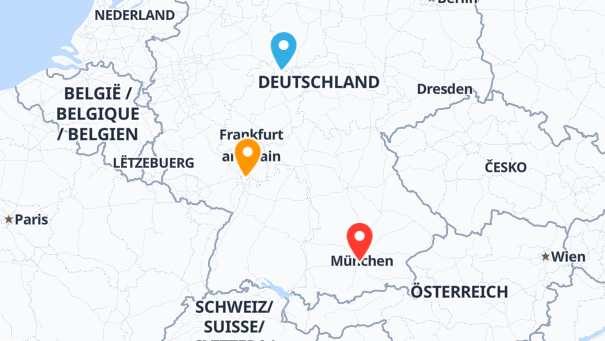 Map of company locations