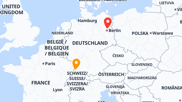 Map of company locations