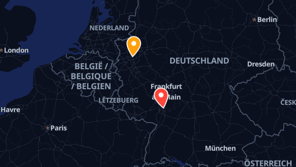 Map of company locations