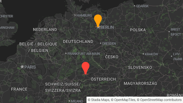 Map of company locations
