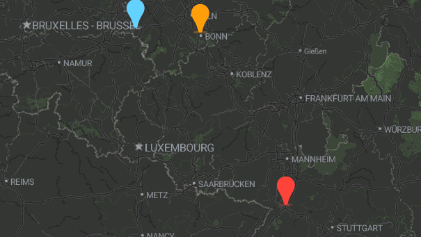 Map of company locations