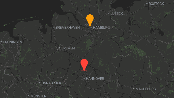 Map of company locations