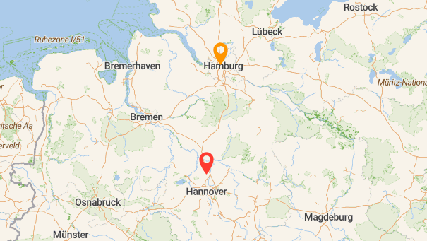 Map of company locations