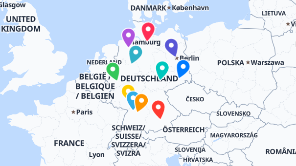 Map of company locations