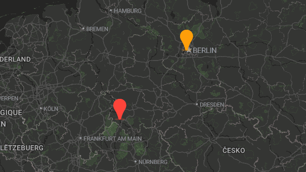 Map of company locations