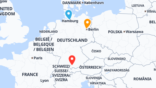 Map of company locations