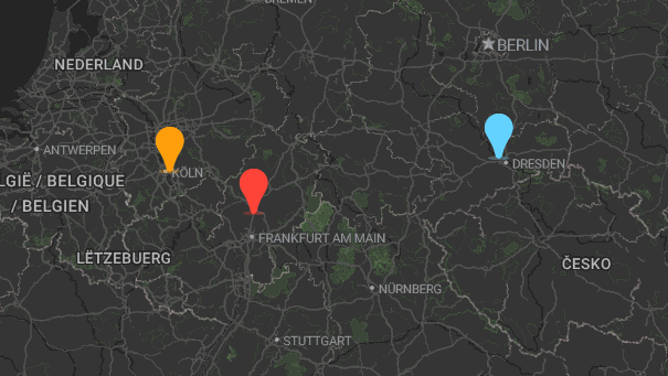 Map of company locations