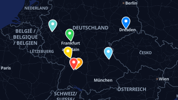 Map of company locations