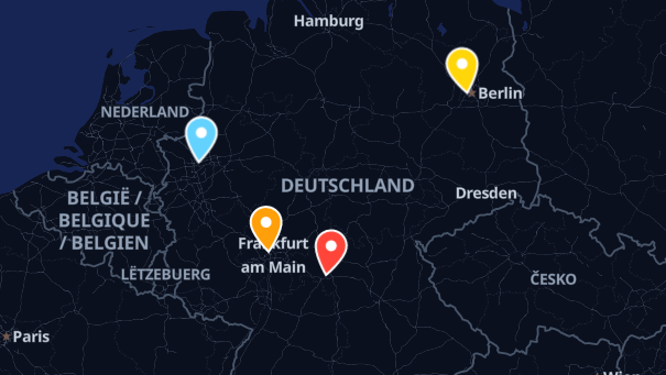 Map of company locations